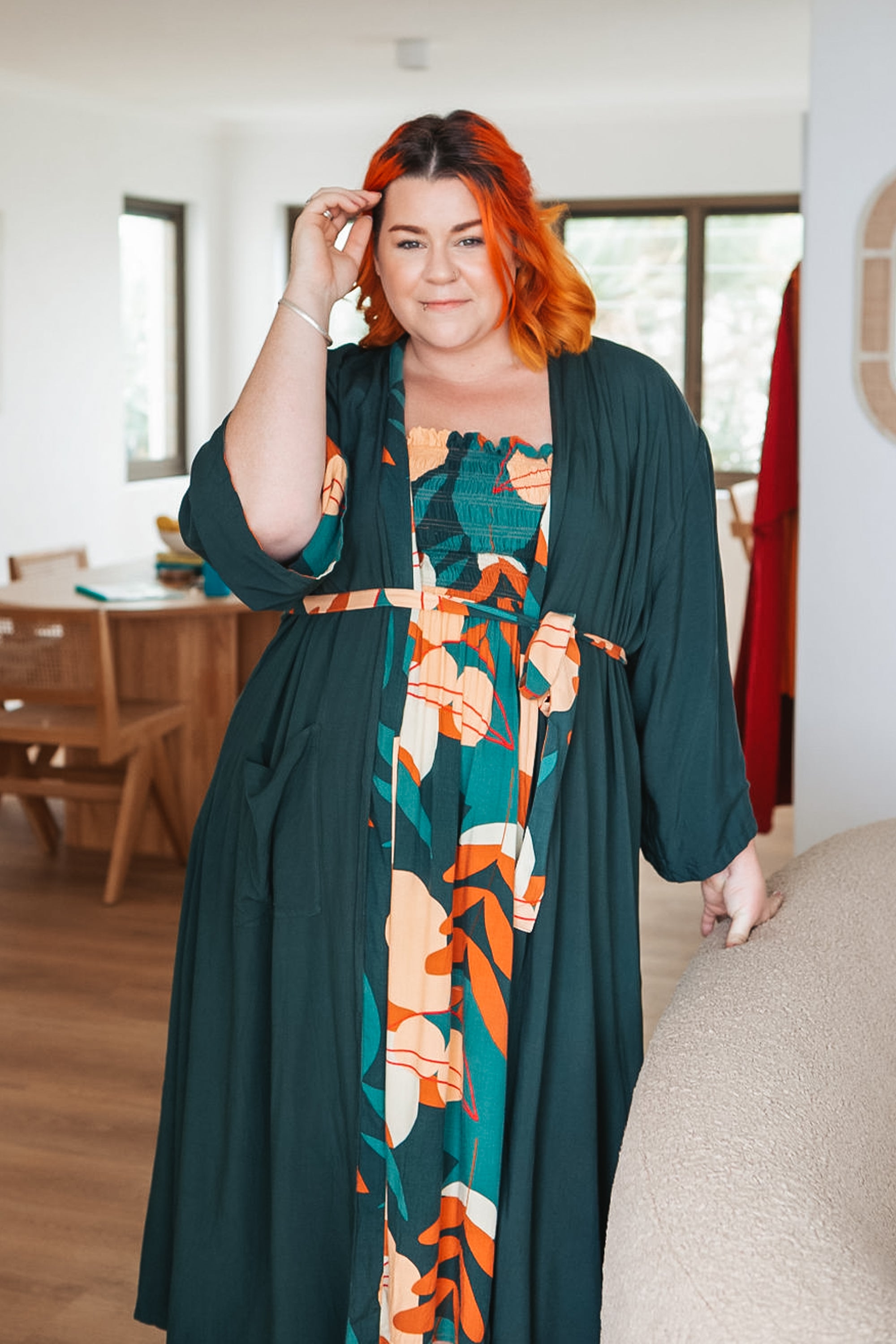 Sara Kimono Long Reversible Robe