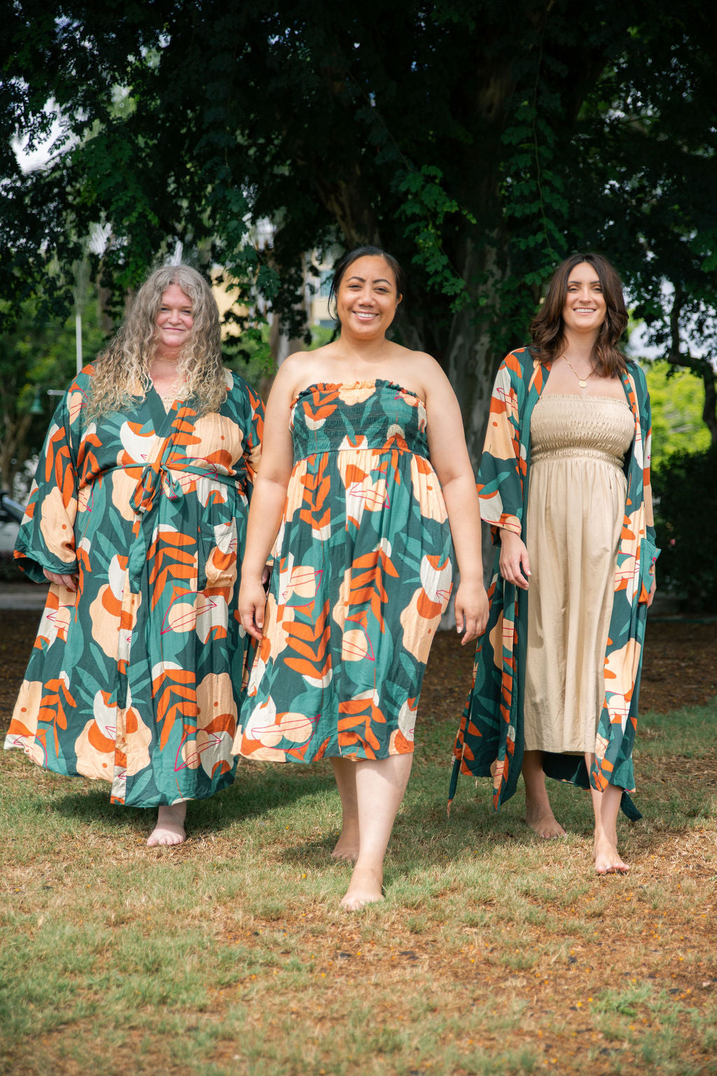 EveryWear Dress in Green Print